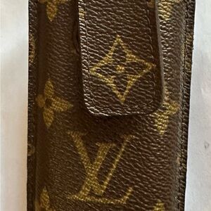 Louis Vuitton Monogram Brown Leather Case